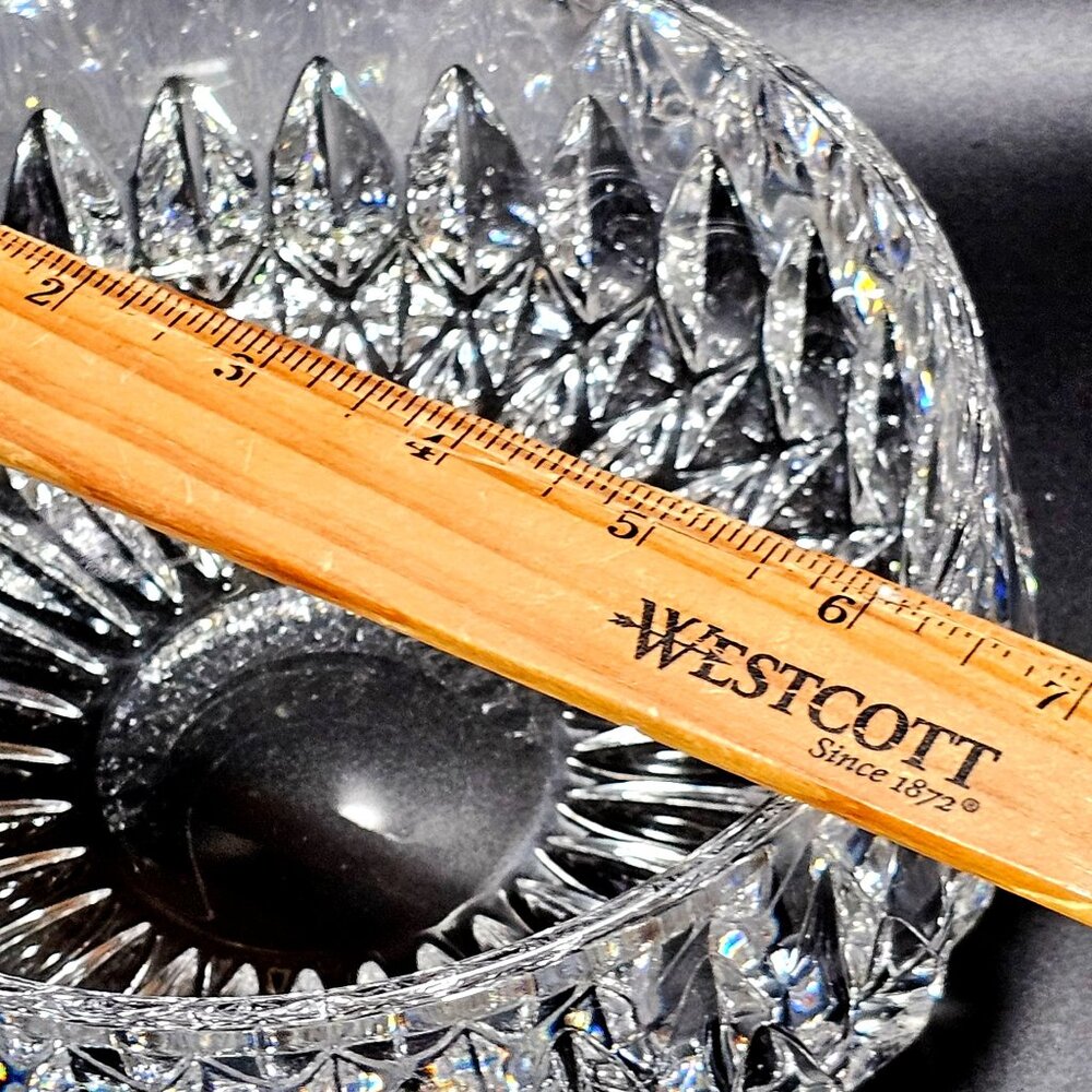 Gorham Althea Serving Bowl 6.25" lead crystal vtg luxury servingware 1980s - Picture 7 of 7